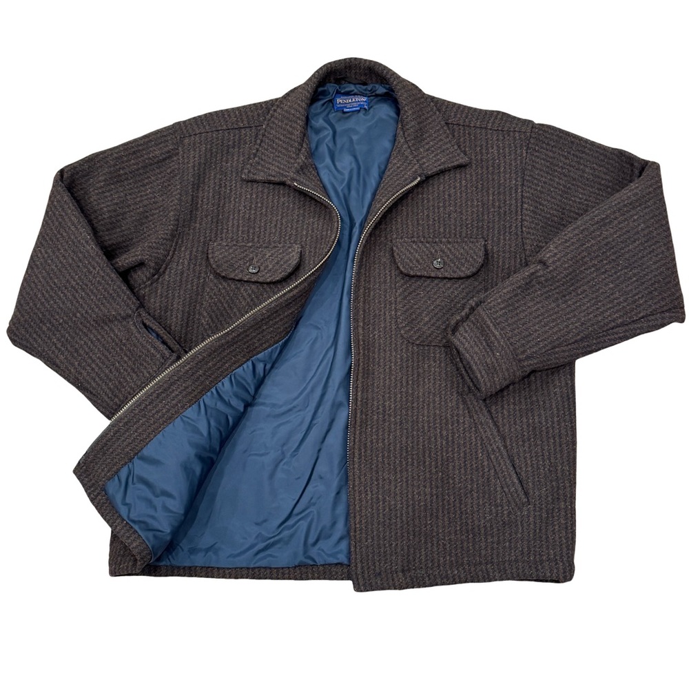 Pendleton Wool Field Coat Zip-Front Insulated Out… - image 3